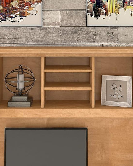 Bush Furniture Somerset Desk Hutch, 72W, Maple Cross - LeafyLoom