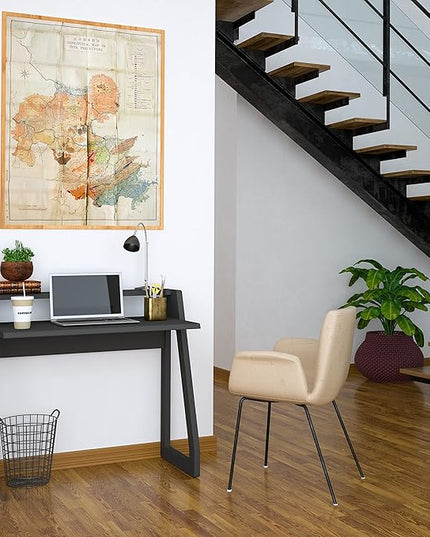 Computer Desk for Bedroom, Office & Small Spaces - Writing Desk Ideal for Students, Kids, Adults - Modern Design Compact Desk with Display Shelf - LeafyLoom