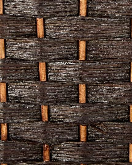 Oriental Furniture 33" Natural Fiber Shelving Unit - Mocha - LeafyLoom
