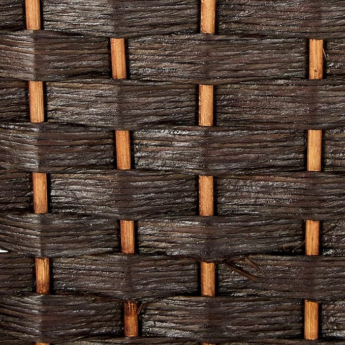 Oriental Furniture 33" Natural Fiber Shelving Unit - Mocha - LeafyLoom