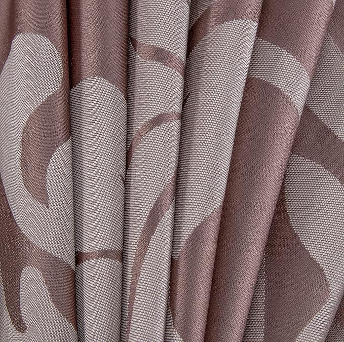 Chezmoi Collection 7-Piece Jacquard Floral Comforter Set (California King, Woodrose/Gray) - LeafyLoom