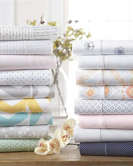 Linen Market 4 Piece Full Bedding Sheet Set (Light Gray Heart) - Sleep Better Than Ever with These Ultra-Soft & Cooling Bed Sheets for Your Full Size Bed - Deep Pocket Fits 16" Mattress - LeafyLoom