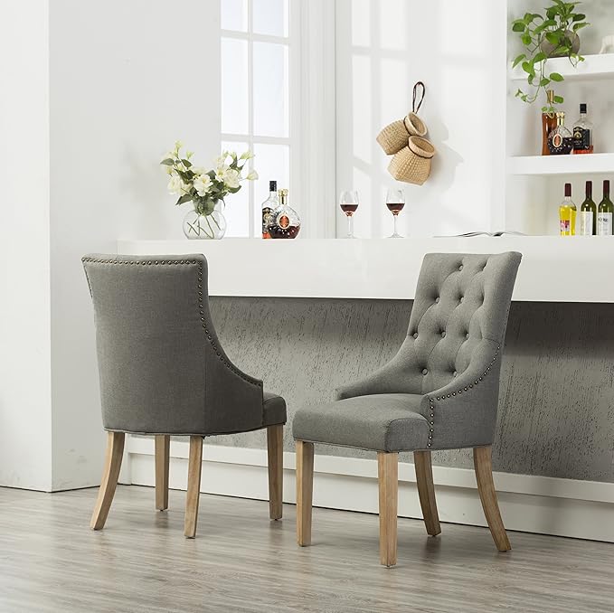 NicBex Haerin-SD-00158-LWJ Dining Chairs, 24"x22"x39", Gray - LeafyLoom
