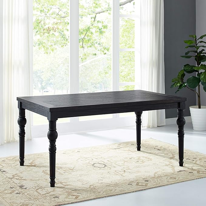 Roundhill Furniture Leviton Urban Style Dark Washed Wood Dining Set: Table, 4 Chairs and Bench, Gray - LeafyLoom