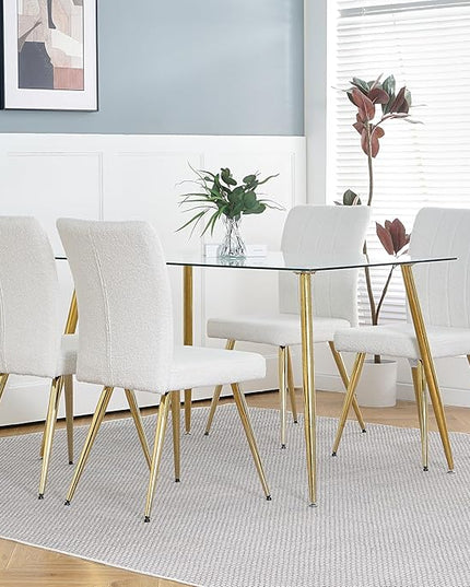NicBex Haerin-SD-00369-LWJ Dining Chairs, 17.5"x22.8"x35.6", White - LeafyLoom