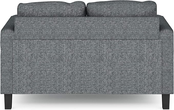 Furinno Bayonne Modern Upholstered Loveseat/Sofa Couch for Living Room, Gunmetal - LeafyLoom