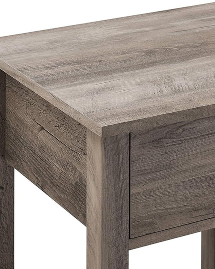 Walker Edison Farmhouse Square Side Accent Table Set-Living-Room Storage End Table with Storage Door Nightstand Bedroom, 18 Inch, Grey Wash - LeafyLoom
