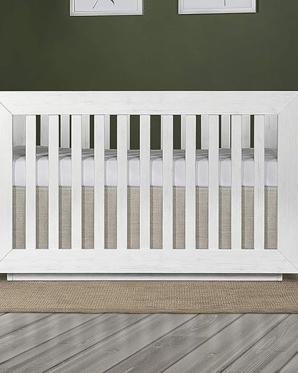 Dream On Me Evolur Maddox Modern Crib, Weathered White - LeafyLoom
