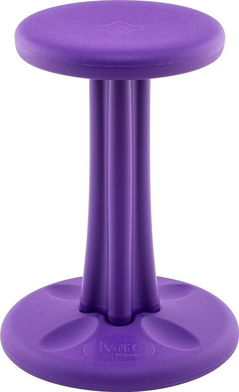 Kore Kids Pre-Teen Wobble Chair - Flexible Seating Stool for Classroom, Home & School, ADD/ADHD - Made in The USA - Age 10-11, Grade 5-6, Purple (18.7in) - LeafyLoom