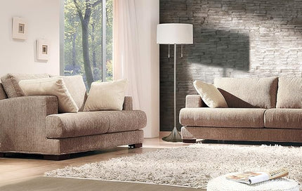 Kenroy Home 21405BS Stowe Floor Lamp with Brushed Steel Finish, Modern Style, 61" Height, 19" Width, 19" Depth - LeafyLoom