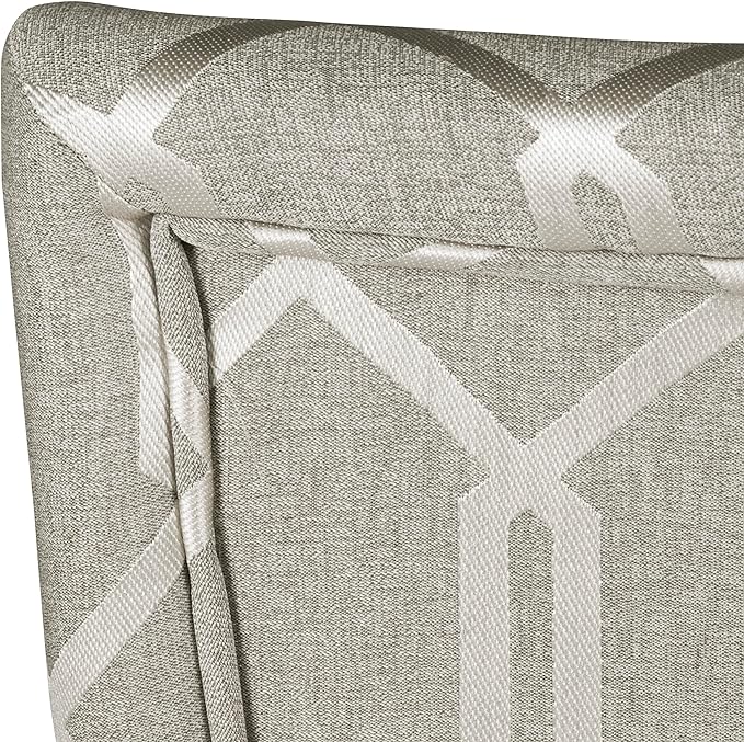 HomePop Classic Parsons Dining Chairs, Pack of 2, Pewter Gray Cream Lattice (Set of 2) - LeafyLoom