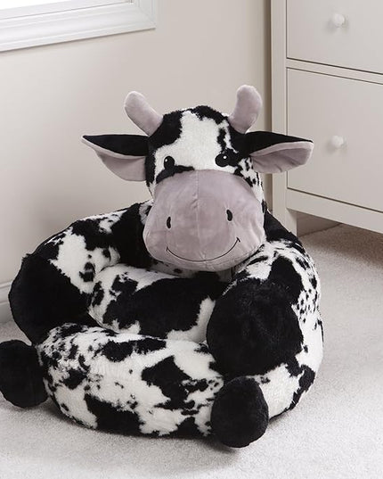 Trend Lab Cow Toddler Chair Plush Character Kids Chair Comfy Furniture Pillow Chair for Boys and Girls, 21 x 19 x 19 inches - LeafyLoom