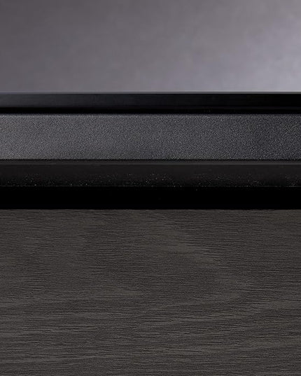 Walker Edison Lawrence Urban Industrial X Leg Glass Top Computer Desk, 48 Inch, Black - LeafyLoom