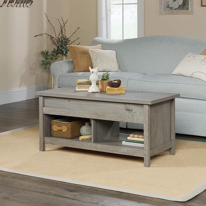 Sauder Cannery Bridge Lift Top Coffee Table, Mystic Oak finish - LeafyLoom