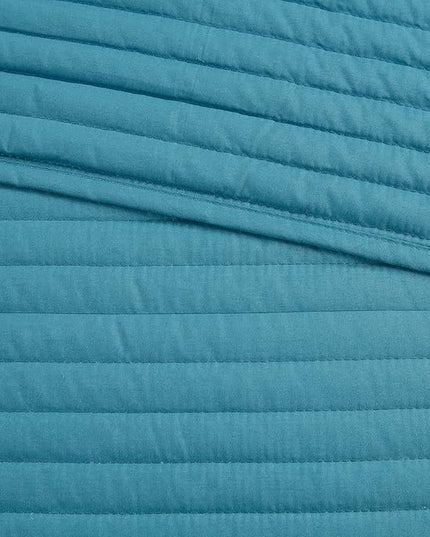 Madison Park Marina Comforter Quilt Combo Set - Modern Luxury Design, All Season Down Alternative Bedding, Matching Shams, Decorative Pillows, Full/Queen(90"x90"), Aqua 8 Piece - LeafyLoom