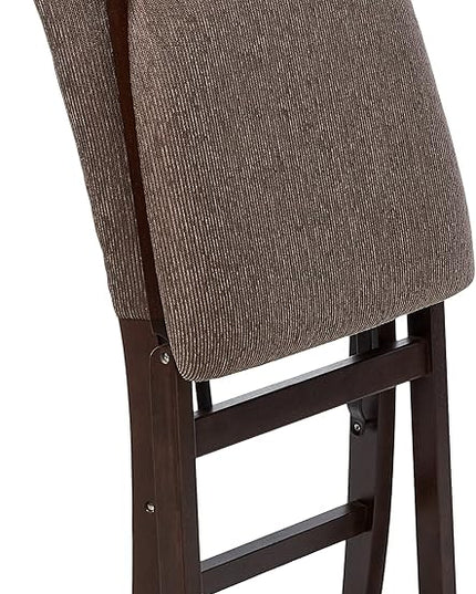 MECO STAKMORE Parson’s Folding Chair Espresso Finish, 20.25D x 17.5W x 33.875H in (Set of 2) - LeafyLoom