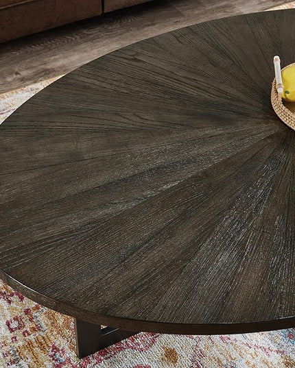Solid Wood Oval Coffee Table with Cross Metal Legs, 47.9" Industrail Bar Cocktail Table for Living Room Kitchen Office Sofa Table Bristro Table for Cafe/Bar Black 1831BK - LeafyLoom