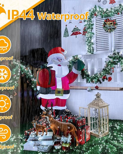 Ollny Cluster Lights for Christmas Tree, 400LED 20ft Cool White Christmas Lights Outdoor 8 Modes Timer Remote, Waterproof String Lights for Indoor Outside Garland Xmas Decorations Ollny