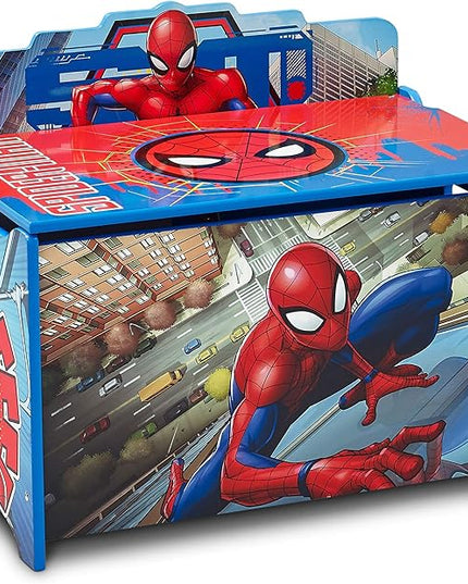 Delta Children Deluxe Toy Box, Spider-Man - LeafyLoom