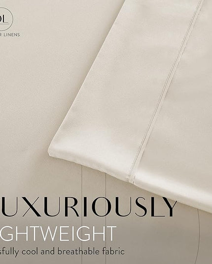 Danjor Linens Twin XL Sheets - Hotel Luxury Essentials Bedding - 4 pc Soft Bedding & Pillowcases Set with Deep Pockets - Breathable Bed Sheets, Wrinkle Free - Cream Sheets - LeafyLoom