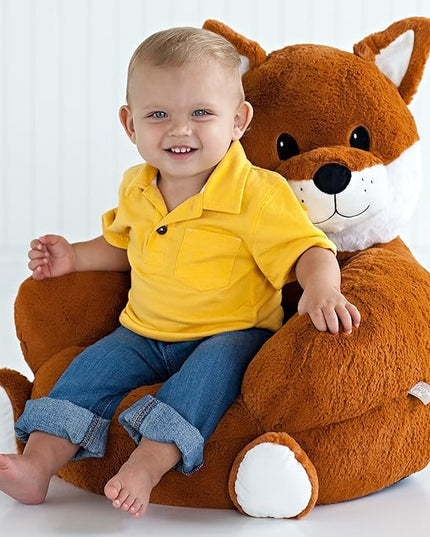 Trend Lab Fox Toddler Chair Plush Character Kids Chair Comfy Furniture Pillow Chair for Boys and Girls, 21 x 19 x 19 inches - LeafyLoom