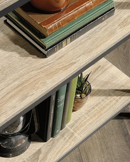 Sauder North Avenue 3 shelves Bookcase, Charter Oak finish, L: 23.47" x W: 11.50" x H: 30.47" - LeafyLoom