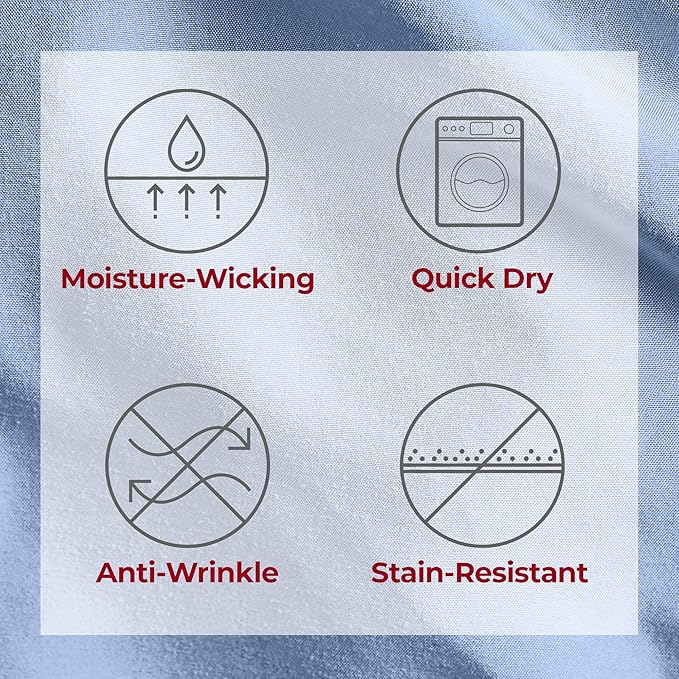Mellanni Split King Sheets Set - 5 PC Iconic Collection Bedding Sheets & Pillowcases - Hotel Luxury, Extra Soft, Cooling Bed Sheets - Deep Pocket up to 16 inch (Split King, Sky Blue) - LeafyLoom