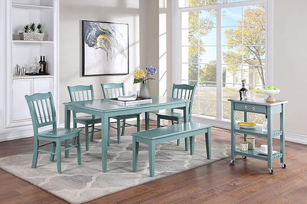 Boraam Colorado Shaker Dining Chairs, Set of 2-Walnut, 17" L x 21" W x 36" H, Aspen Valley - LeafyLoom