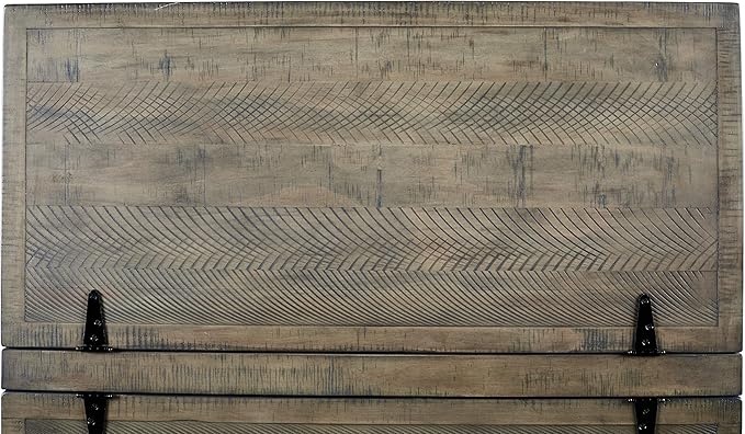 Signature Design by Ashley Aldwin Farmhouse Square Coffee Table with Lift Top for Storage, Grayish Brown, 36 in x 36 in x 18 in - LeafyLoom