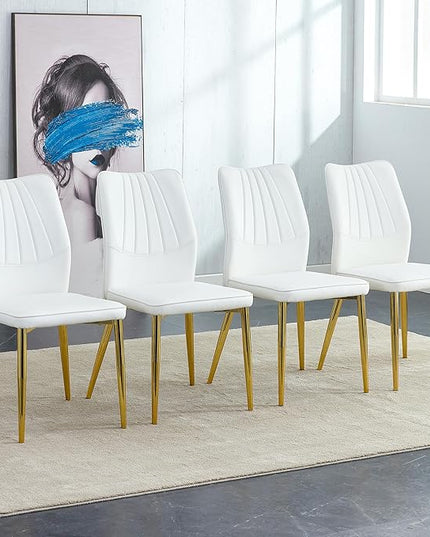 NicBex Haerin-SD-00299-LWJ Dining Chairs, 17.9"x16.9"x34.3", White - LeafyLoom