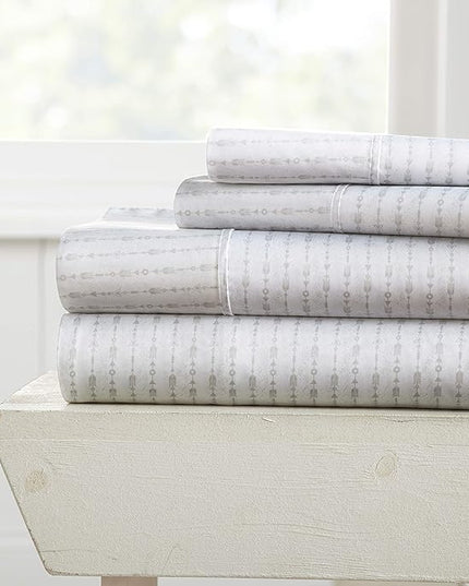 Linen Market 4 Piece Full Bedding Sheet Set (Light Gray Heart) - Sleep Better Than Ever with These Ultra-Soft & Cooling Bed Sheets for Your Full Size Bed - Deep Pocket Fits 16" Mattress - LeafyLoom