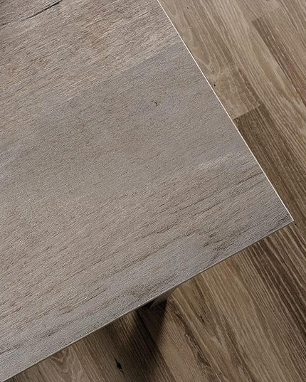 Sauder Cottage Road L-Desk, L: 65.12" x W: 58.66" x H: 29.76", Mystic Oak finish - LeafyLoom
