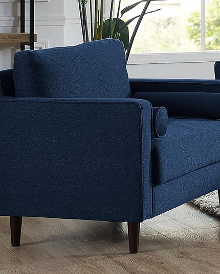 Lifestyle Solutions Lexington Armchair, Navy Blue - LeafyLoom