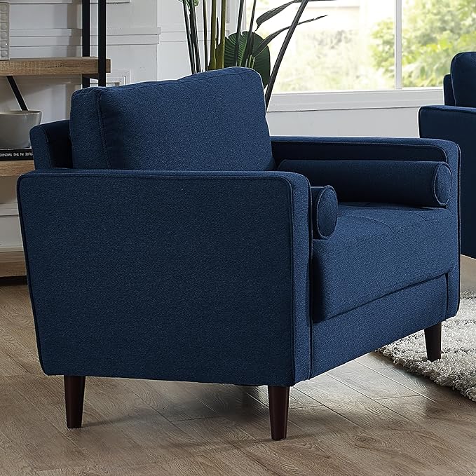 Lifestyle Solutions Lexington Armchair, Navy Blue - LeafyLoom