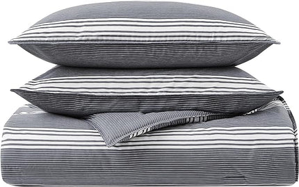 Nautica - King Size Comforter Set, Cotton Reversible Bedding with Matching Shams, Stylish Home Decor (Craver Grey, King) - LeafyLoom