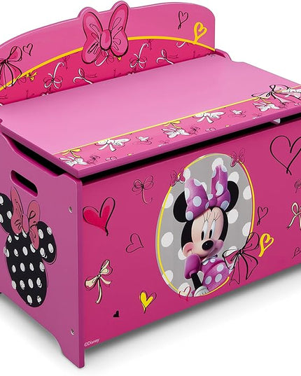Delta Children Deluxe Toy Box, Disney Minnie Mouse - LeafyLoom