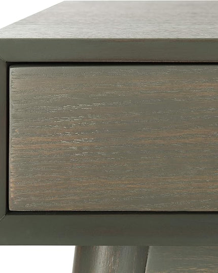 Safavieh Home Office Isadora Mid-Century Modern Ash Grey 1-drawer Desk - LeafyLoom