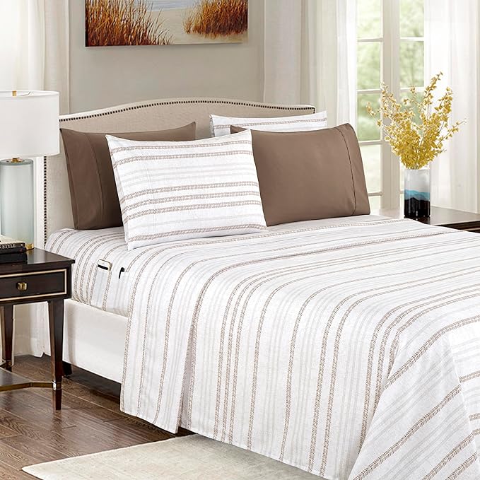 Elegant Comfort Softest and Coziest 4-Piece Sheet Set - 1500 Premium Hotel Quality Microfiber - Deep Pocket, Wrinkle Resistant 4-Piece Floral Bed Sheet Set, Twin, Traci Linen - LeafyLoom