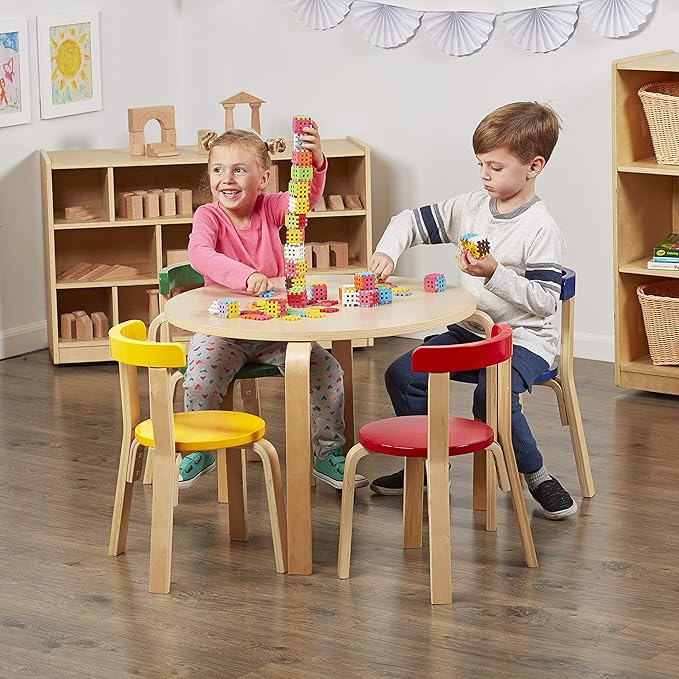 ECR4Kids ECRKids Seating, 5-Piece Table and Chairs Set, Assorted - LeafyLoom
