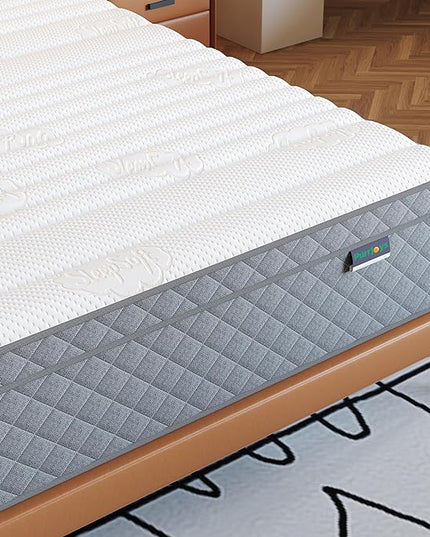Firm Full Mattress, PurrJoys12 Inch Cooling-Gel Memory Foam and Pocket Spring Hybrid Mattress, Full Size Mattress in a Box, CertiPUR-US Certified, Firm, Full Bed Mattress - LeafyLoom