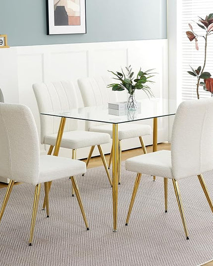 NicBex Haerin-SD-00369-LWJ Dining Chairs, 17.5"x22.8"x35.6", White - LeafyLoom