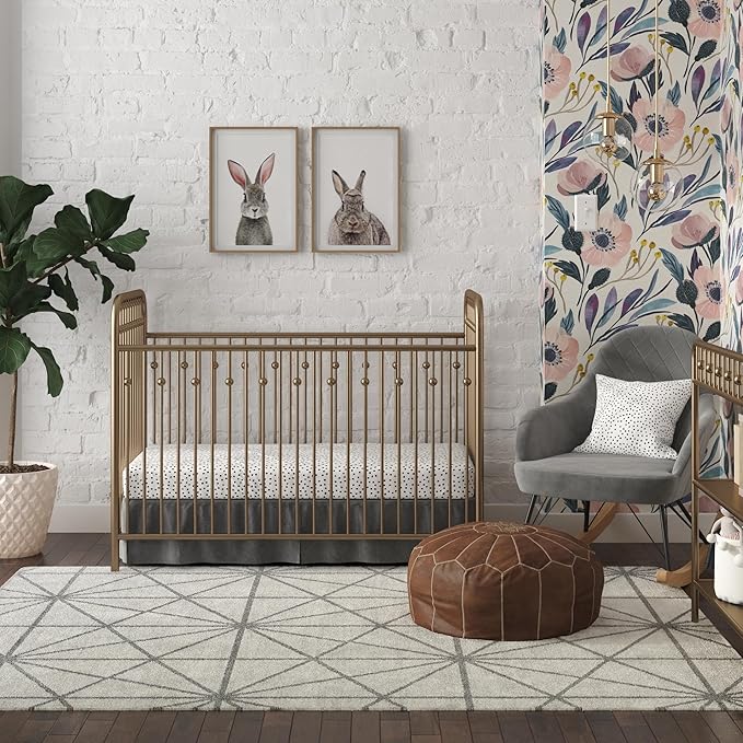 Little Seeds Monarch Hill Ivy Metal Changing Table, Gold - LeafyLoom