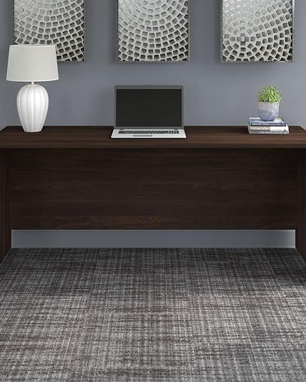 Bush Business Furniture 500 Home-Office-desks, 72W x 24D, Black Walnut - LeafyLoom