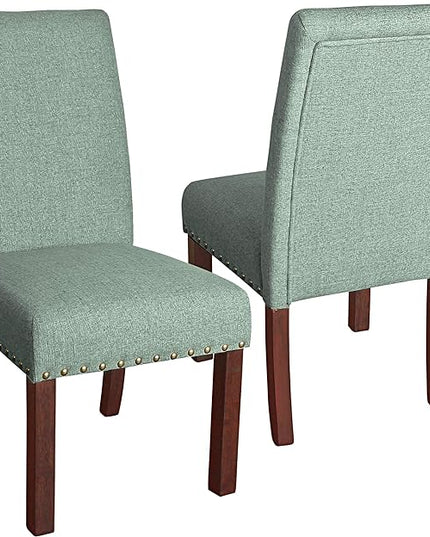 HomePop Classic Parsons Dining Chairs, Set of 2, Sea Foam Green - LeafyLoom
