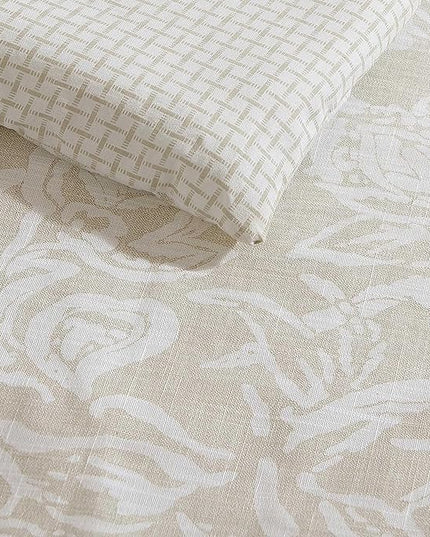 Nautica - Comforter Set, Soft Reversible Bedding with Matching Shams, Casual Home Decor (Tortola Beige, Full/Queen) - LeafyLoom