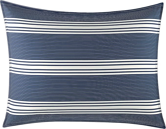 Nautica Comforter Set Reversible Bedding with Matching Sham, Stylish Home Decor, King, Craver Navy/White - LeafyLoom