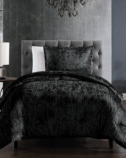 Riverbrook Home Turin Comforter Set, Twin, Black, 2-Piece Set - LeafyLoom