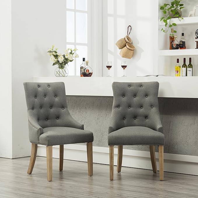 NicBex Haerin-SD-00158-LWJ Dining Chairs, 24"x22"x39", Gray - LeafyLoom