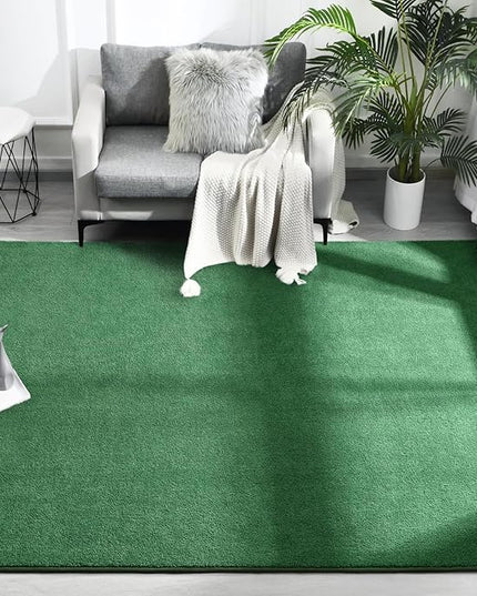 Area Rugs for Bedroom Living Room, 5x8 Green Super Soft Comfy Thickened Memory-Foam Indoor Carpets, Modern Aesthetic Minimalist Carpet for Boys Girls Adults Apartment Nursery Home Décor - LeafyLoom