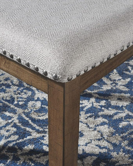 Signature Design by Ashley Moriville Modern Farmhouse 19" Upholstered Dining Room Chair, 2 Count, Brown - LeafyLoom